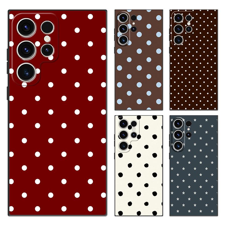 Tablet S9 Fe Accessories - Retro Polka Dots Handyhülle für Samsung