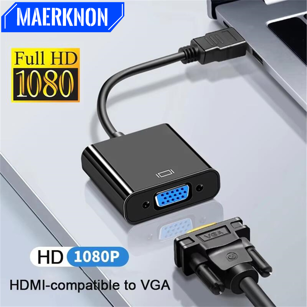 Hdmi Adapter Tablet - HD 1080P HDMI-zu-VGA-Konverterkabel, High-Speed-HDTV-Stecker-auf-Buchse-VGA-Konverteradapter für Laptop,