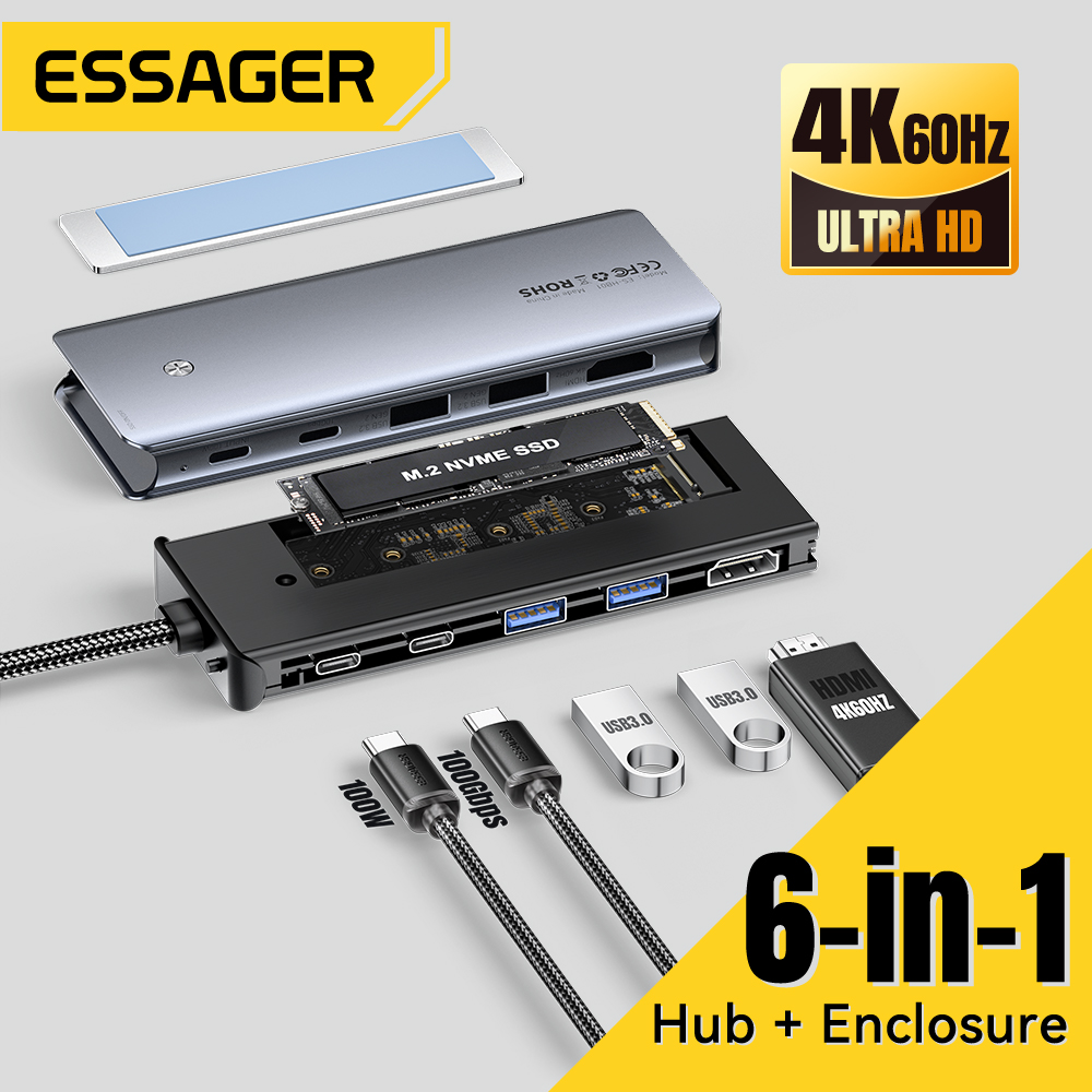 Hdmi Adapter Tablet - Essager USB C Hub mit M.2