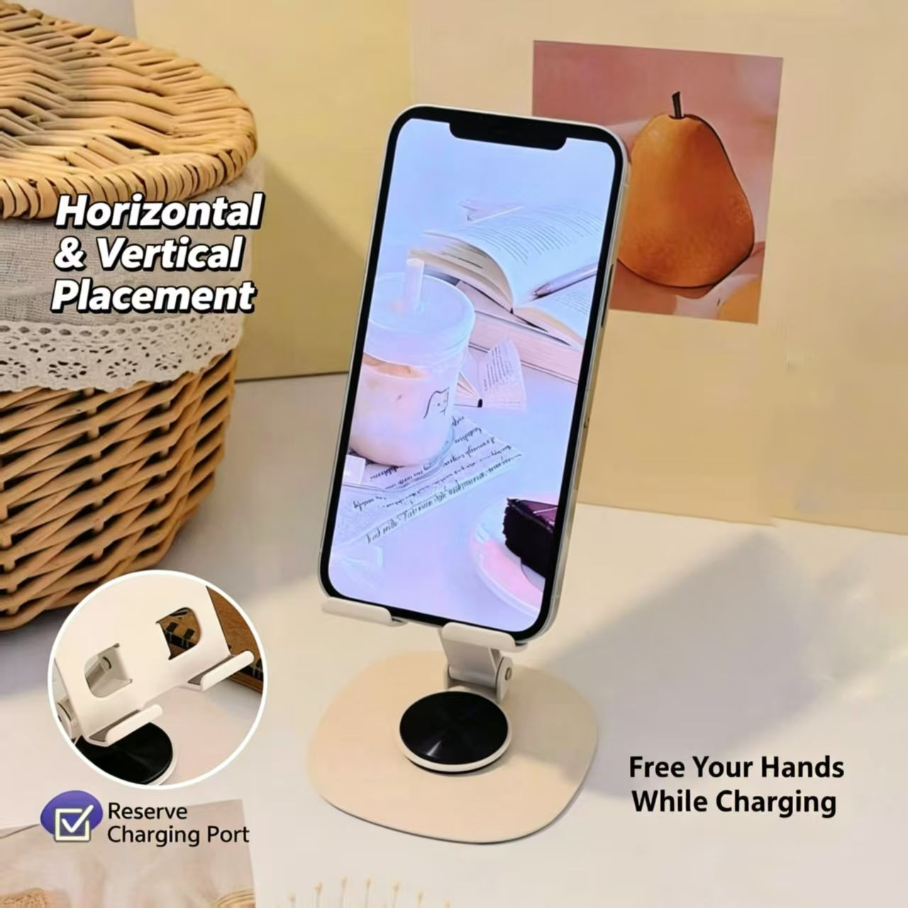 Cremefarbener Kohlenstoffstahl – Tablet Stand Adjustable Bewertung und Preis