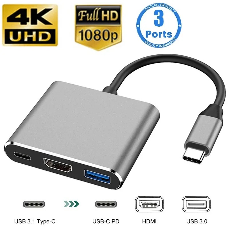 USB C HUB 3in1 Typ C 3,0 zu HD – Hdmi Adapter Tablet Bewertung und Preis