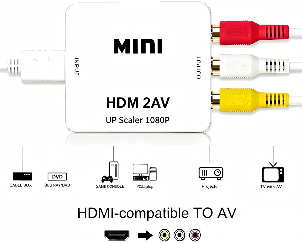 1080P HDMI-kompatibler zu AV R – Hdmi Adapter Tablet Bewertung und Preis