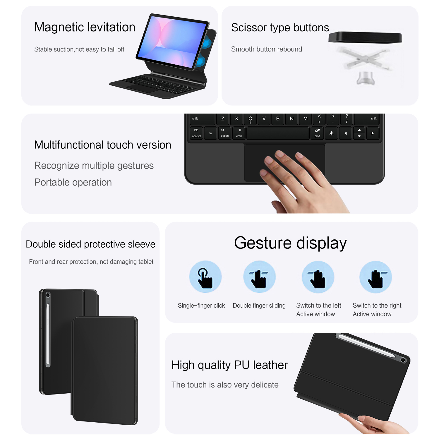 Magic Keyboard für Samsung Gal – Tablet S9 Fe Accessories Bewertung und Preis